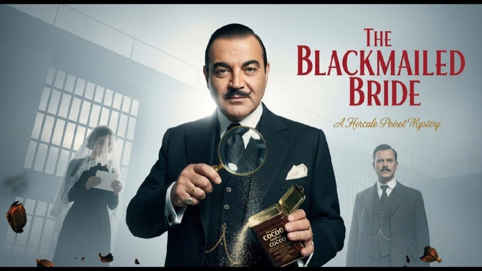 Cover illustration for Hercule Poirot: The Blackmailed Bride