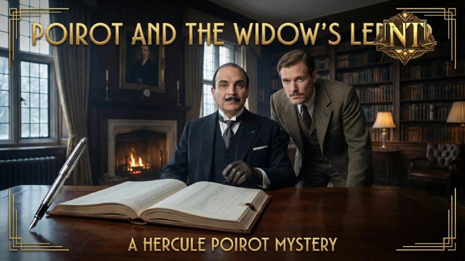 Cover illustration for Poirot and The Widow’s Ledger