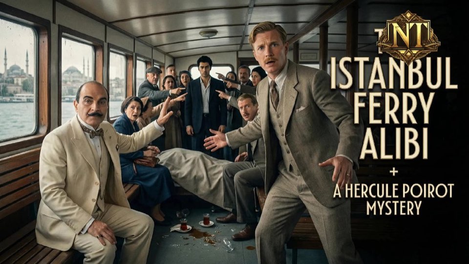 Cover illustration for Poirot: The Istanbul Ferry Alibi