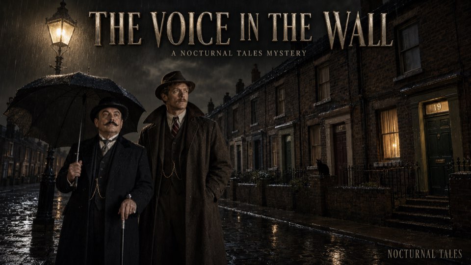 Cover illustration for Poirot and the Voice in the Wall