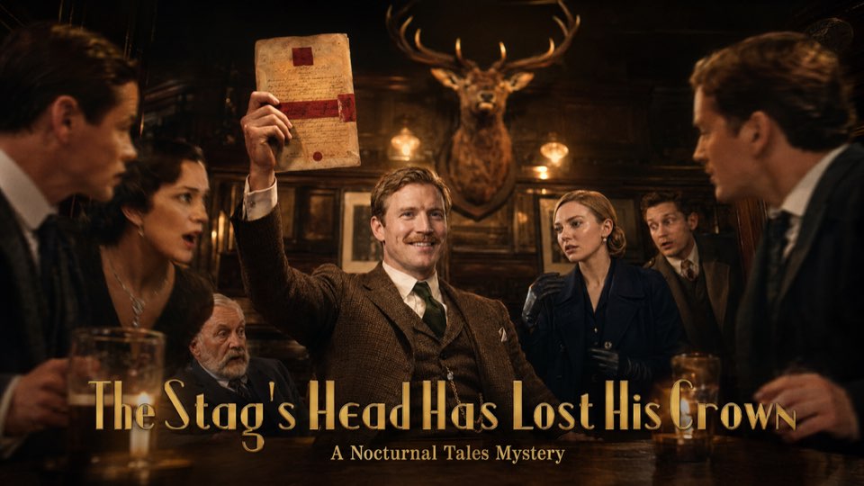 Cover illustration for The Stag's Head Has Lost His Crown