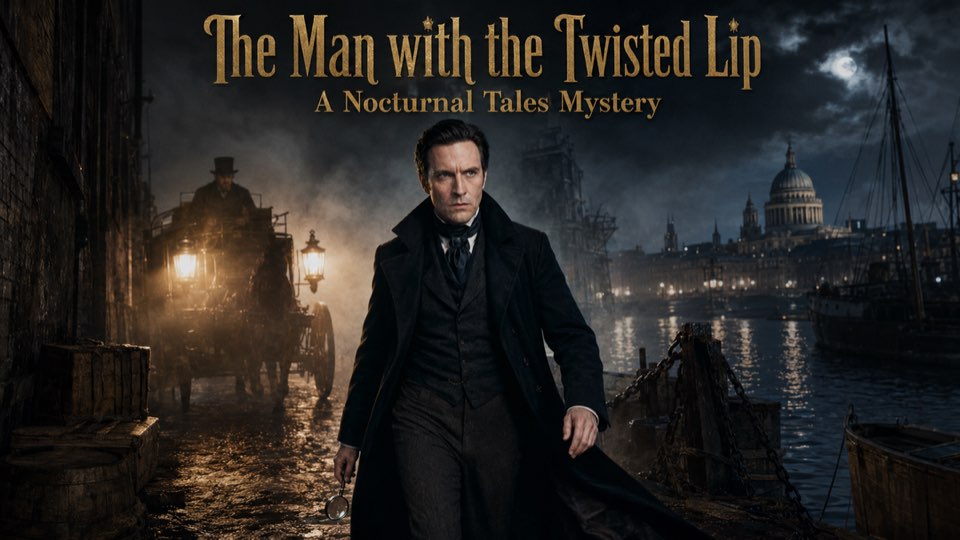 Cover illustration for The Man with the Twisted Lip
