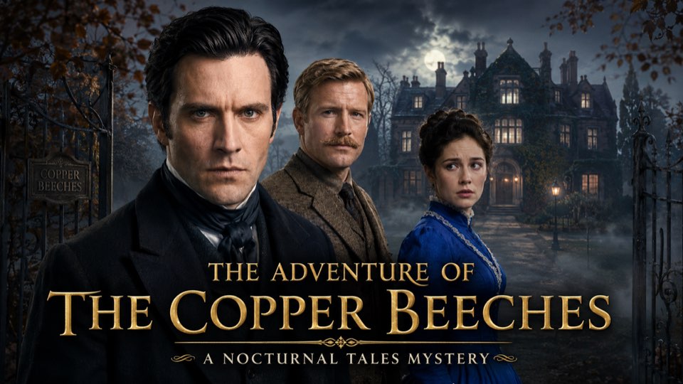 Cover illustration for The Adventure of the Copper Beeches