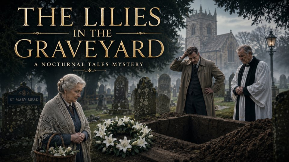 Cover illustration for The Lilies in the Graveyard
