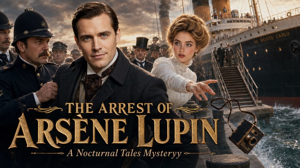 Cover illustration for The Arrest of Arsène Lupin